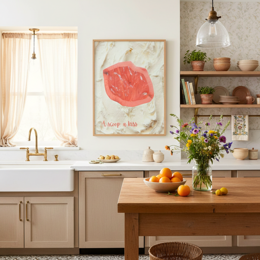 A Scoop, A Kiss | Art Print