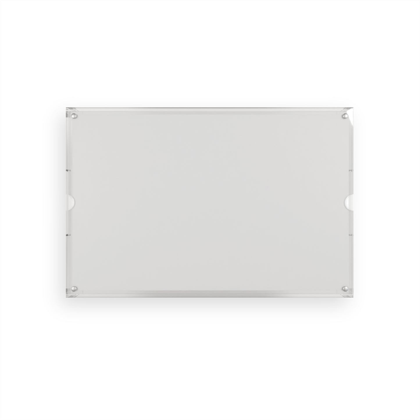 Clear acrylic serving tray with abstract candy swirl design shown from the back and edge, highlighting craftsmanship, durability, and modern glossy finish.