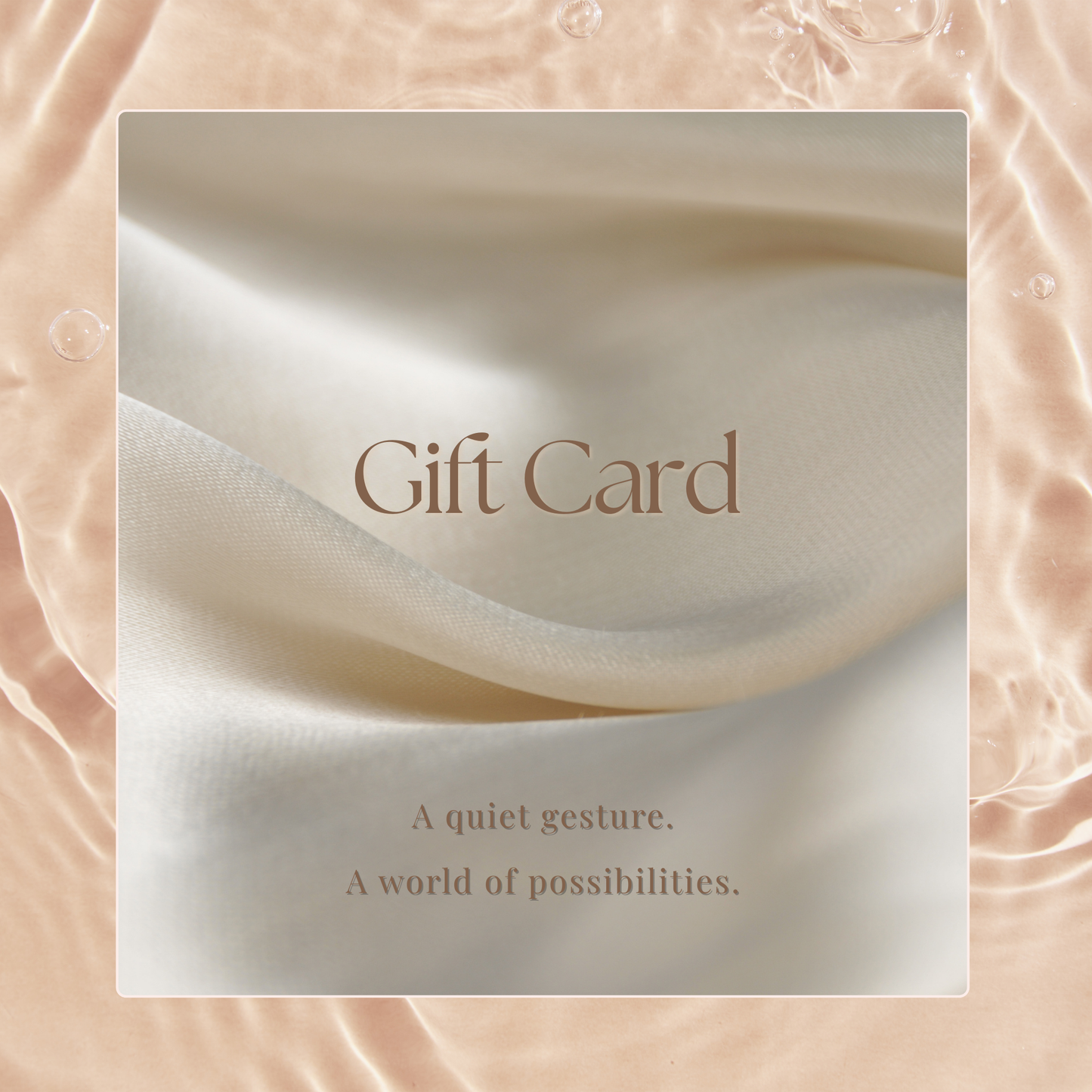 Digital gift card from Printed Echoes Creations with a soft abstract background and elegant type—perfect for meaningful, flexible gifting.