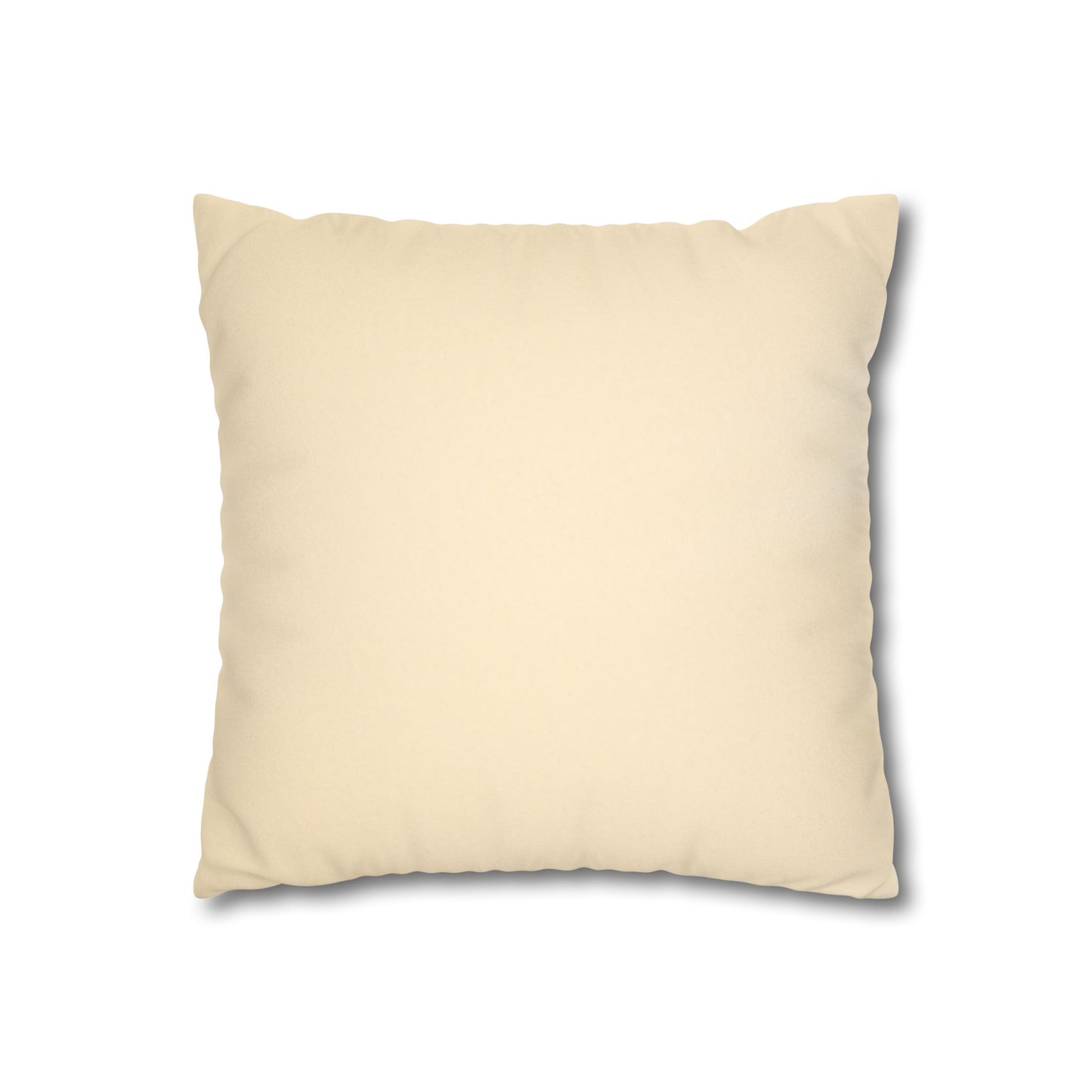Back view of Whispers of Fall pillow cover with neutral reverse side for versatile styling