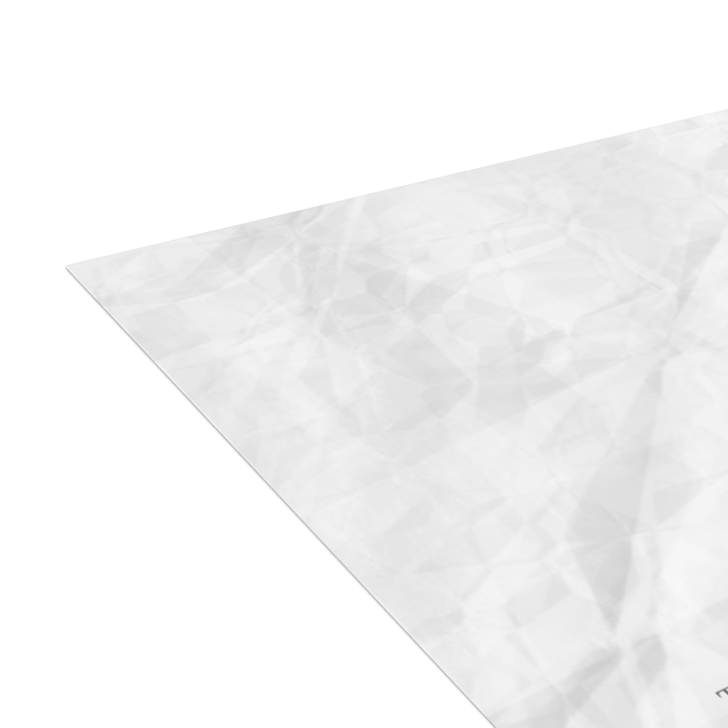 Close-up of the Bienvenue card’s crinkled matte texture showing soft artistic detailing and premium paper quality.