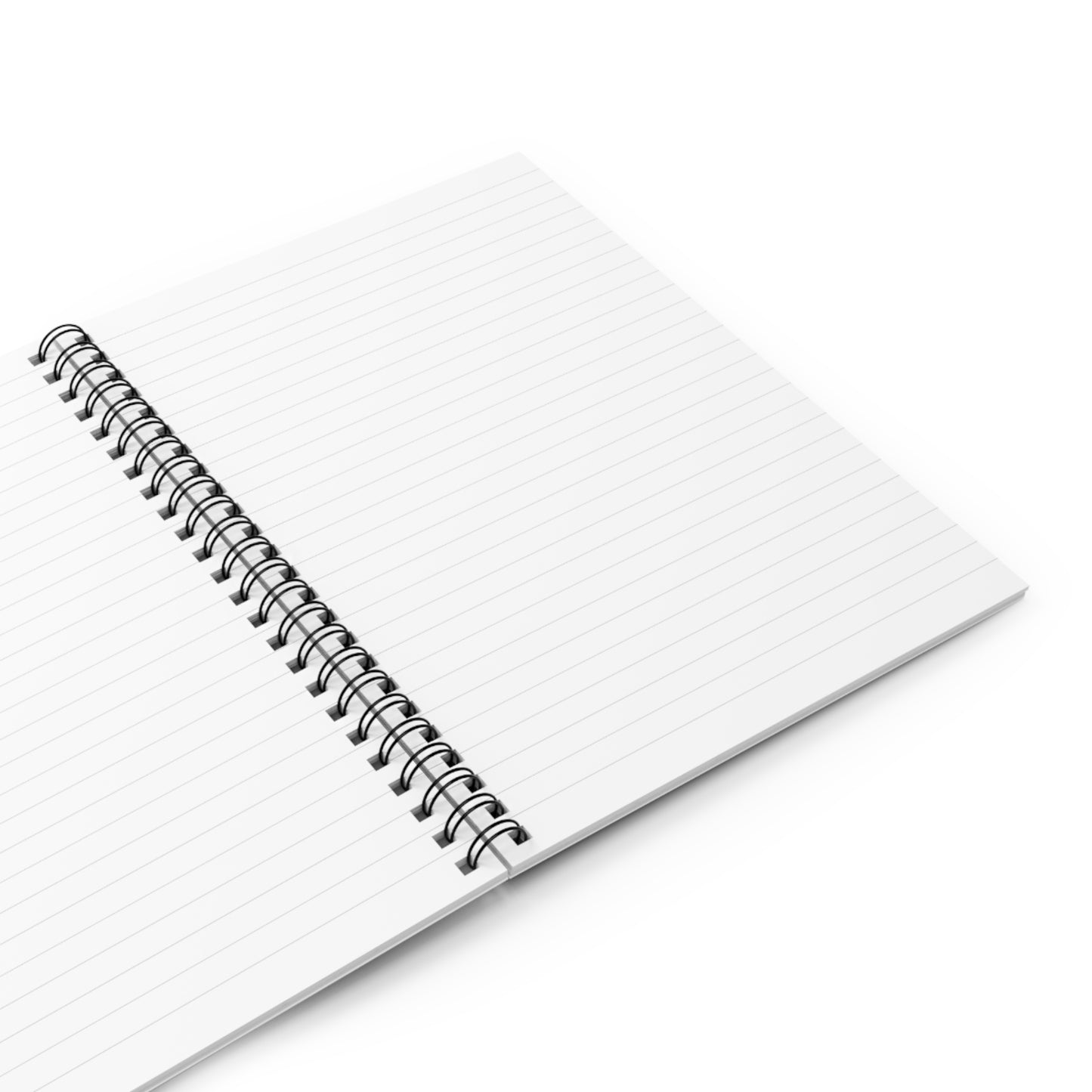 Interior view of Soft Landing baby journal with lined spiral pages — simple, spacious design for easy milestone journaling and memory keeping.