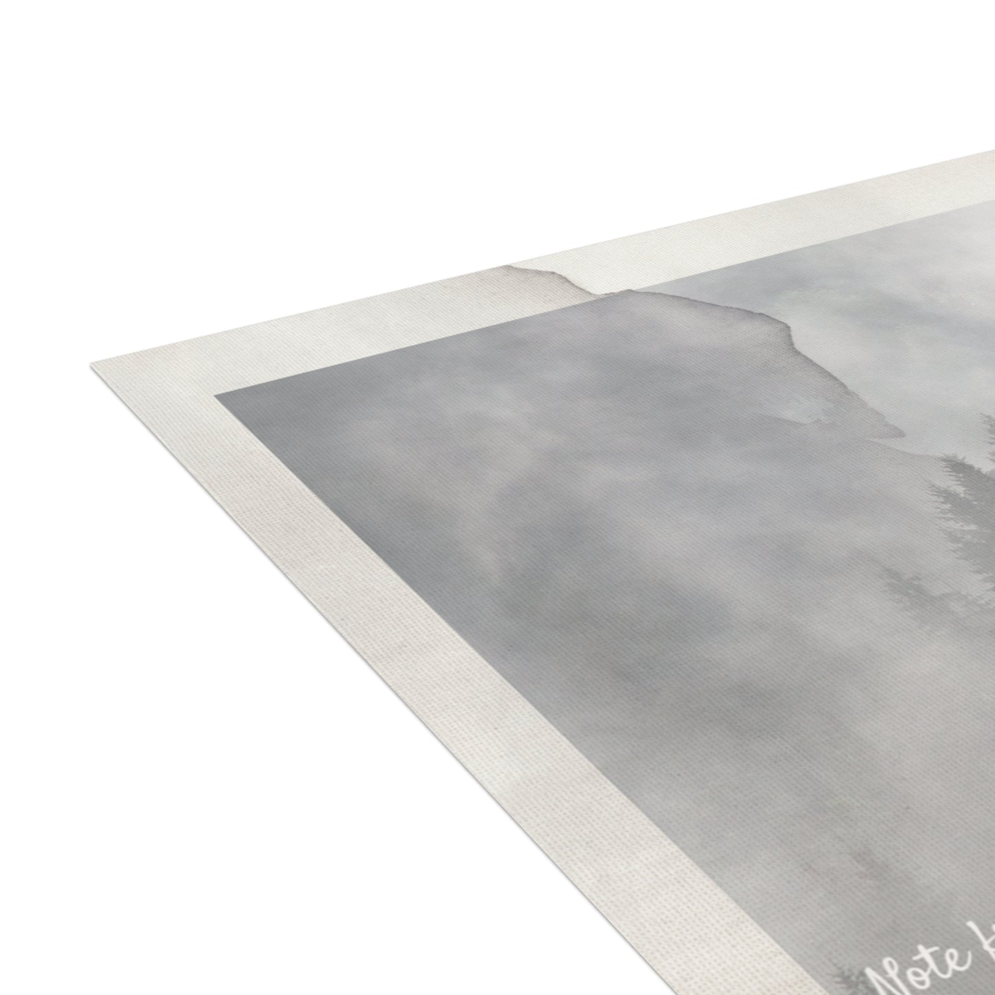 Close-up of “The Steady One” card showing texture details of the ink-wash mountain landscape. A poetic and artistic greeting card for Father’s Day or meaningful everyday appreciation.