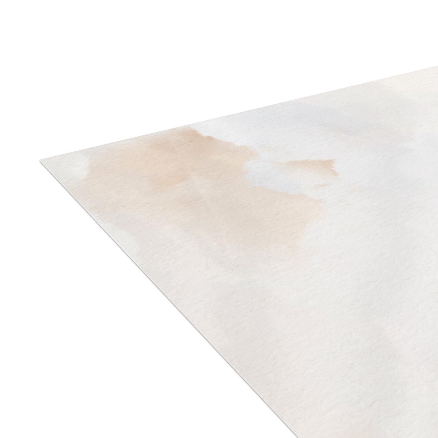 Close-up of a greeting card featuring abstract pastel swirls with a textured matte finish, showcasing subtle paper details and soft color gradients.