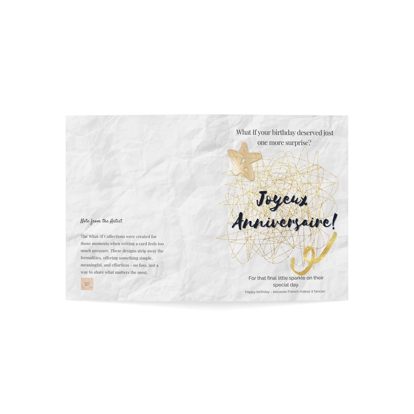 Birthday Card - Joyeux Anniversaire | What-If Series