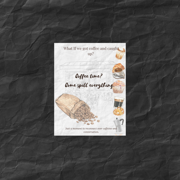 What-If Coffee Time Invite Set (10-Pack) |Casual Invitation for Coffee Meet-ups