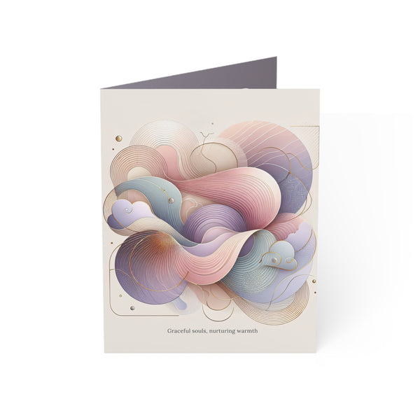 Graceful Souls | Kindness-Inspired Art Card | Warm Abstract Greeting for Her