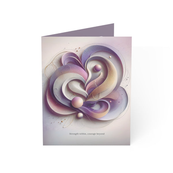 Strength Within | Fluid Abstract Art Card | Empowering Greeting Card for Her