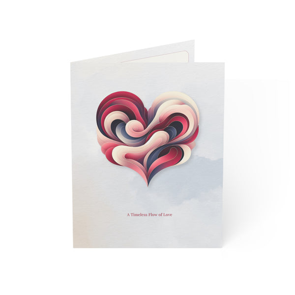 Timeless Flow of Love | Elegant Abstract Heart Greeting Card